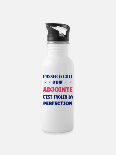 Adjointe - Gourde avec paille intégrée - blanc