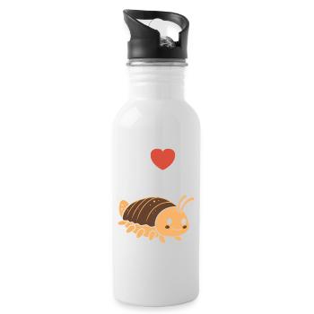 Woodlouse - Water bottle with straw - white - Right