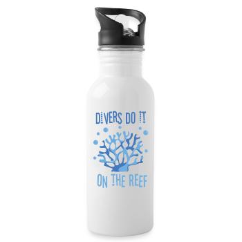 Diving Diver Snorkeling Recreational Diver - Water bottle with straw - white - Right