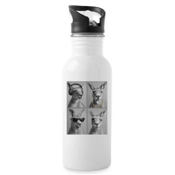 känguru - Trinkflasche mit integriertem Trinkhalm - Weiß - Rechts