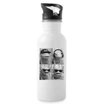Axolotl - Water bottle with straw - white - Right