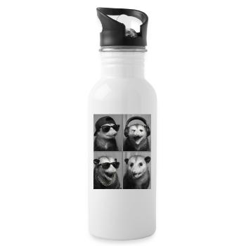 opossum - Water bottle with straw - white - Right