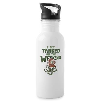 Diving Diver Snorkeling Recreational Diver - Water bottle with straw - white - Right