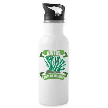 Diving Diver Snorkeling Recreational Diver - Water bottle with straw - white - Right