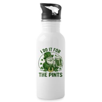 Leprechaun Pints Celebration - Water bottle with straw - white - Right