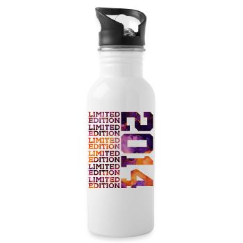 12E ANNIVERSAIRE ÉDITION LIMITÉE 2014 - Gourde avec paille intégrée - blanc - Droite