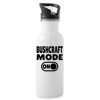 Bushcraft Mode ON – Waldleben einschalten - Trinkflasche mit integriertem Trinkhalm - Weiß - Rechts