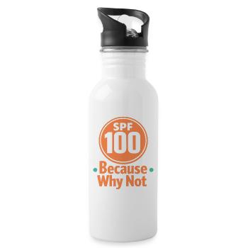 Spf Culture Identity Skin Care Humor - Water bottle with straw - white - Right