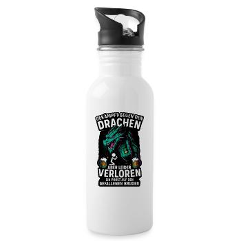 JGA Team Bräutigam - Trinkflasche mit integriertem Trinkhalm - Weiß - Rechts