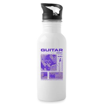 Guitariste Guitariste Rock Musicien streetwear - Gourde avec paille intégrée - blanc - Droite