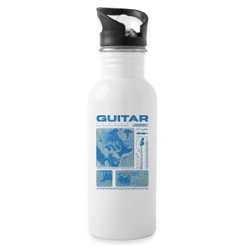 Guitariste Guitariste Rock Musicien streetwear - Gourde avec paille intégrée - blanc - Droite