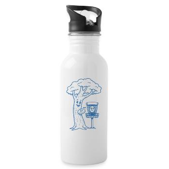 Disque volant drôle de Disc Golf BONK Arbre et Panier - Gourde avec paille intégrée - blanc - Droite