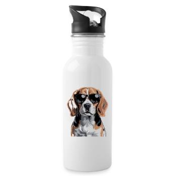 Beagle - Gourde avec paille intégrée - blanc - Droite