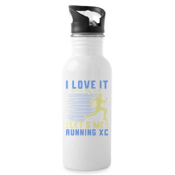 Cadeau de course XC drôle XC Runner Edition - Gourde avec paille intégrée - blanc - Droite