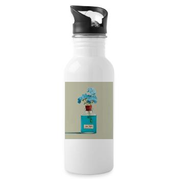 Aqua Tofana Feministisches Kunstdesign | Historische Frauen - Trinkflasche mit integriertem Trinkhalm - Weiß - Rechts
