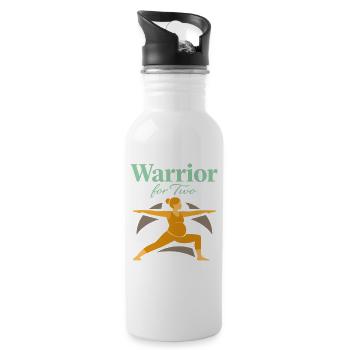 Prenatal Yoga Expectant Mother - Water bottle with straw - white - Right