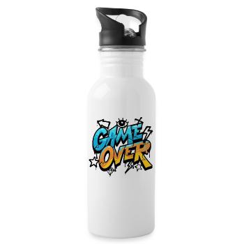 Game Over Graffiti Néon - Gourde avec paille intégrée - blanc - Droite