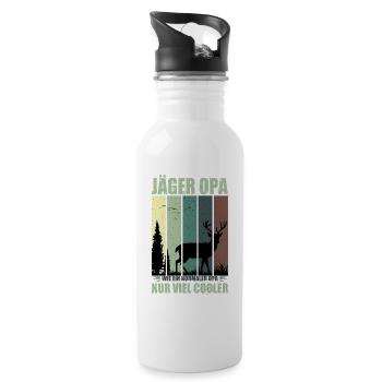 Hunter Gifts Hunting Hunting Hunter Exam Passed - Water bottle with straw - white - Right