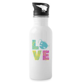 Frogfish - Water bottle with straw - white - Right