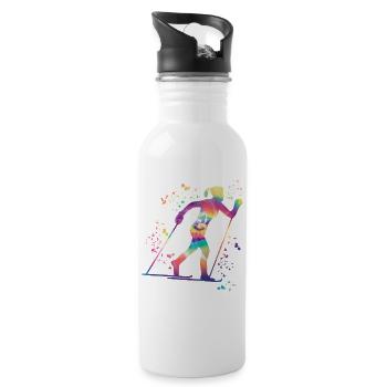 Cross-country skiing Cross-country skiing - Water bottle with straw - white - Right