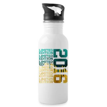 LIMITED EDITION 2016 10 YEARS 10TH BIRTHDAY - Water bottle with straw - white - Right