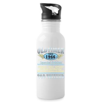 60th Birthday Classic Car February 1966 Volume 66 - Water bottle with straw - white - Right