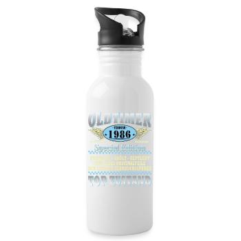 VINTAGE 1986 FUNNY 40 YEARS BIRTHDAY GIFT - Water bottle with straw - white - Right