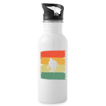Skater Skateboard Skating - Water bottle with straw - white - Right