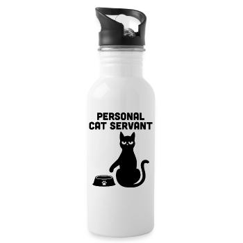 Personal Cat Servant - Water bottle with straw - white - Right