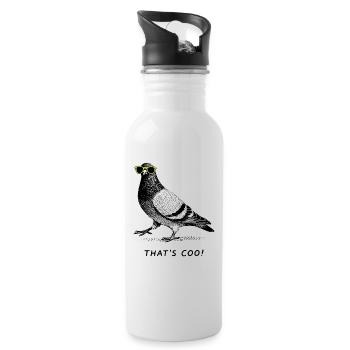 That's Coo - Coole Taube - Trinkflasche mit integriertem Trinkhalm - Weiß - Rechts