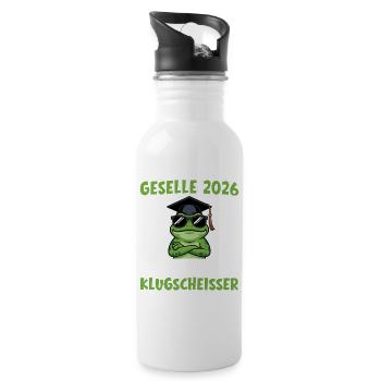 Journeyman 2026 Frog Passed Training Gift - Water bottle with straw - white - Right