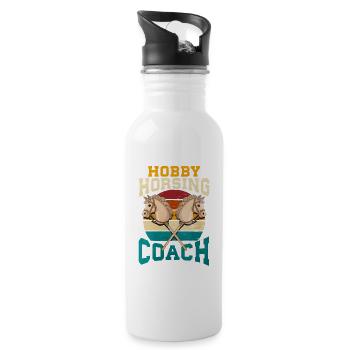 31 Hobby Horsing Coach - Trinkflasche mit integriertem Trinkhalm - Weiß - Rechts