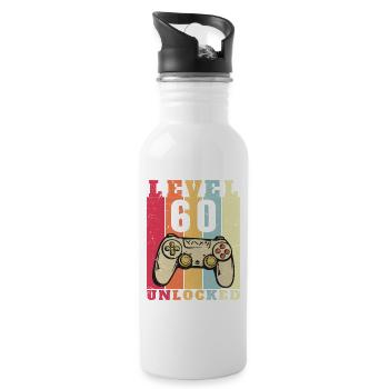Level 60 Complete 60 Year Anniversary - Water bottle with straw - white - Right