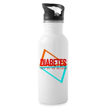 Le diabète, c’est dans mon sang - Gourde avec paille intégrée - blanc - Droite