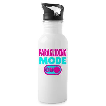 Paragliding Mode ON – Paragliding Freedom - Water bottle with straw - white - Right