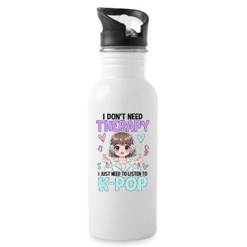 I Don't Need Therapy I Just Need To Listen K-Pop - Water bottle with straw - white - Right