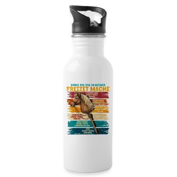 Leisure Hobby Horse Banner - Water bottle with straw - white - Right