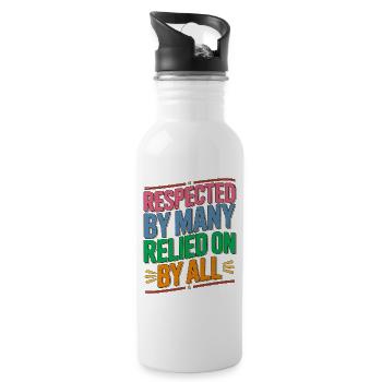 ER Nurse Respected By Many Relied On Trauma Nurse - Trinkflasche mit integriertem Trinkhalm - Weiß - Rechts