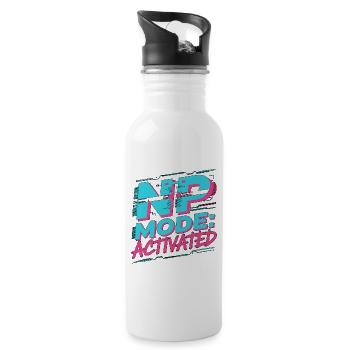 Nurse Practitioner NP Mode Activated Primary Care - Trinkflasche mit integriertem Trinkhalm - Weiß - Rechts