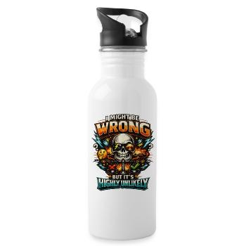 I might be wrong but its highly unlikely - Water bottle with straw - white - Right
