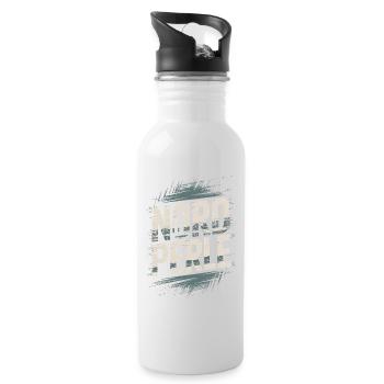 Nordperle Hamburg Nordsee Ostsee Norddeutsch Deern - Trinkflasche mit integriertem Trinkhalm - Weiß - Rechts