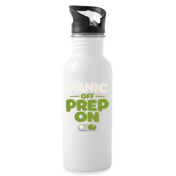 Calmness beats panic, lifestyle, - Water bottle with straw - white - Right