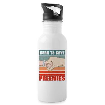 NICU Nurse - Water bottle with straw - white - Right
