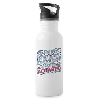 Oncology Nurse Fearless Focused Nurse Practitioner - Trinkflasche mit integriertem Trinkhalm - Weiß - Rechts
