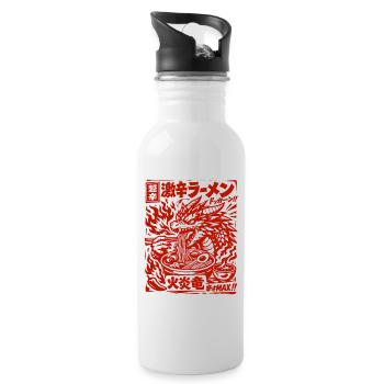Dragons | Ramen | Noodle soup | extra spicy - Water bottle with straw - white - Right