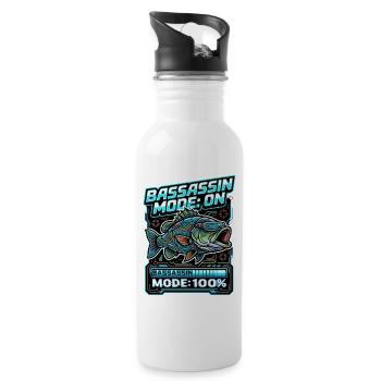 Mode Bassassin en mode pêche à 100 % - Gourde avec paille intégrée - blanc - Droite