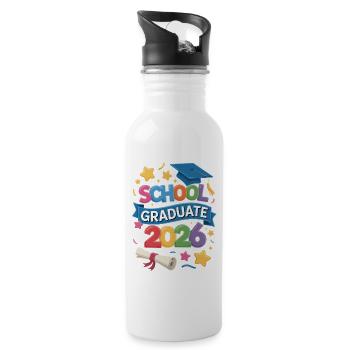 2026 Graduation Class Events - Water bottle with straw - white - Right
