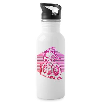 Mountainbike Liebe zum Anziehen - Trinkflasche mit integriertem Trinkhalm - Weiß - Rechts