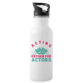 Théâtre de comédie musicale Acting Oxygen For Actors Theater - Gourde avec paille intégrée - blanc - Droite