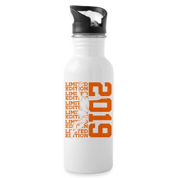 7E ANNIVERSAIRE BASKETBALL 2019 ÉDITION LIMITÉE - Gourde avec paille intégrée - blanc - Droite